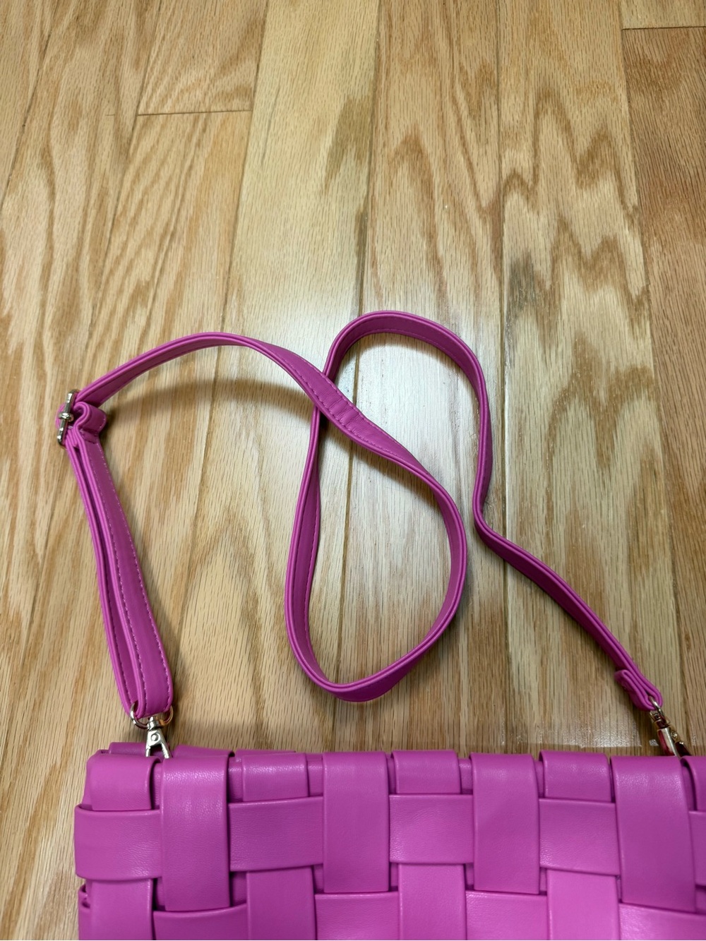 Anthropologie Lindy Woven Clutch pink - Picture 3 of 10